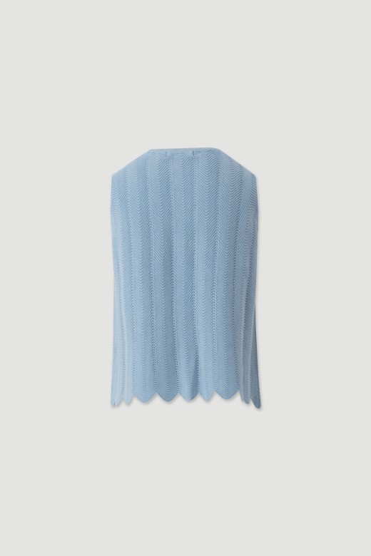 Textured cotton knit vest Textured cotton knit vest