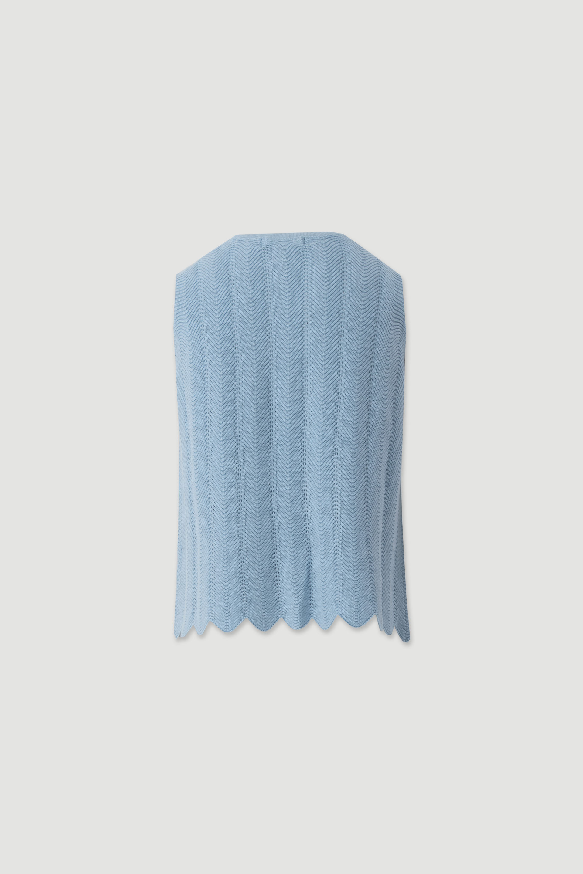 Textured cotton knit vest