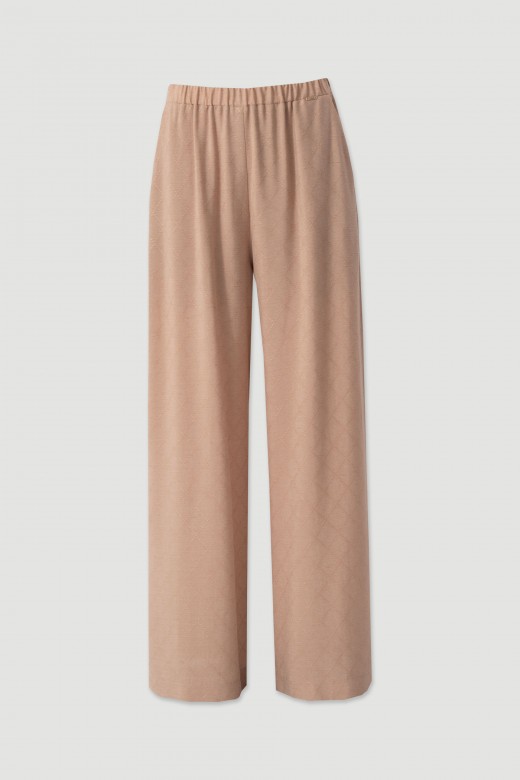 Fluid trousers with elastic waistband Fluid trousers with elastic waistband