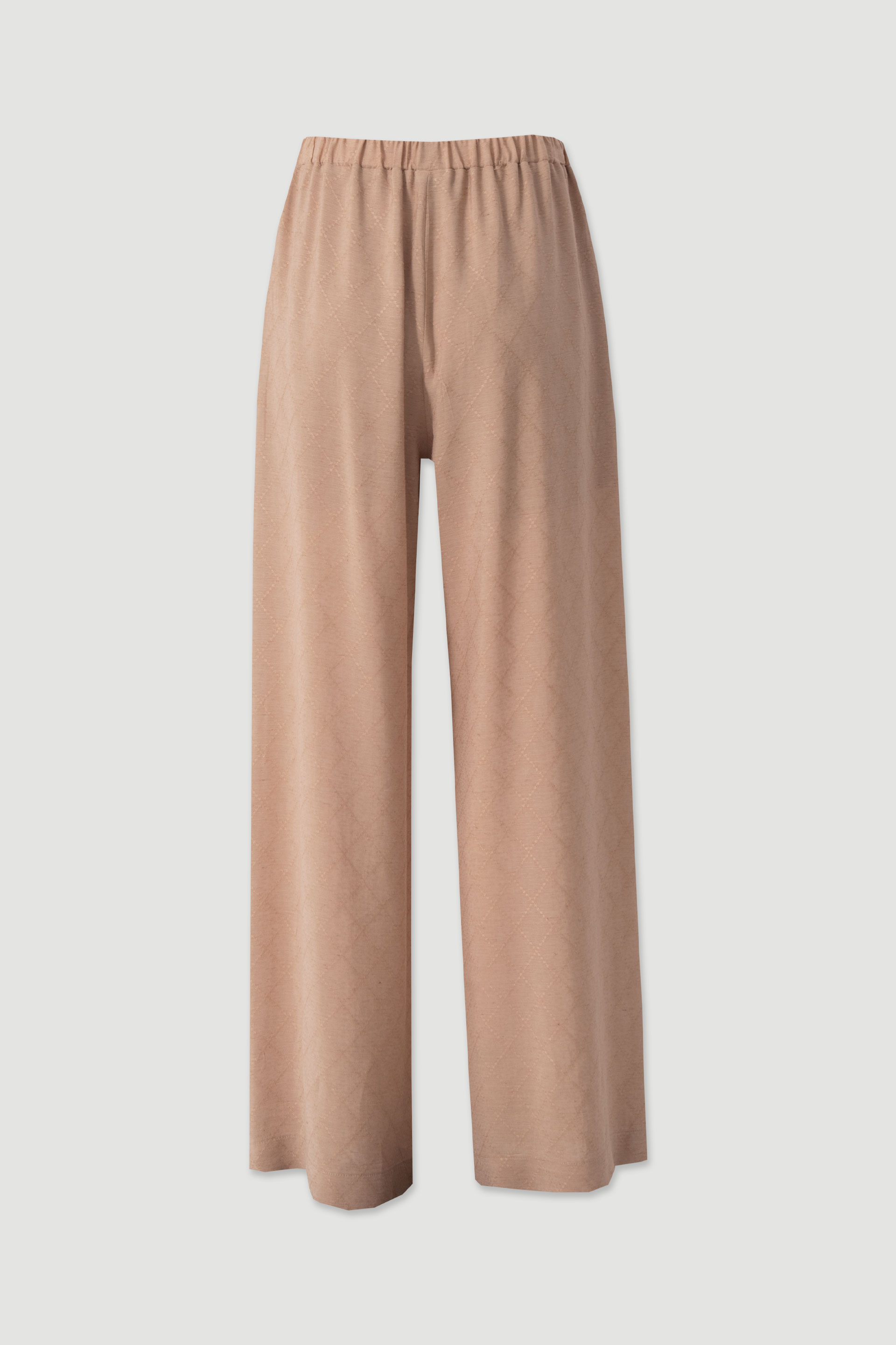 Fluid trousers with elastic waistband