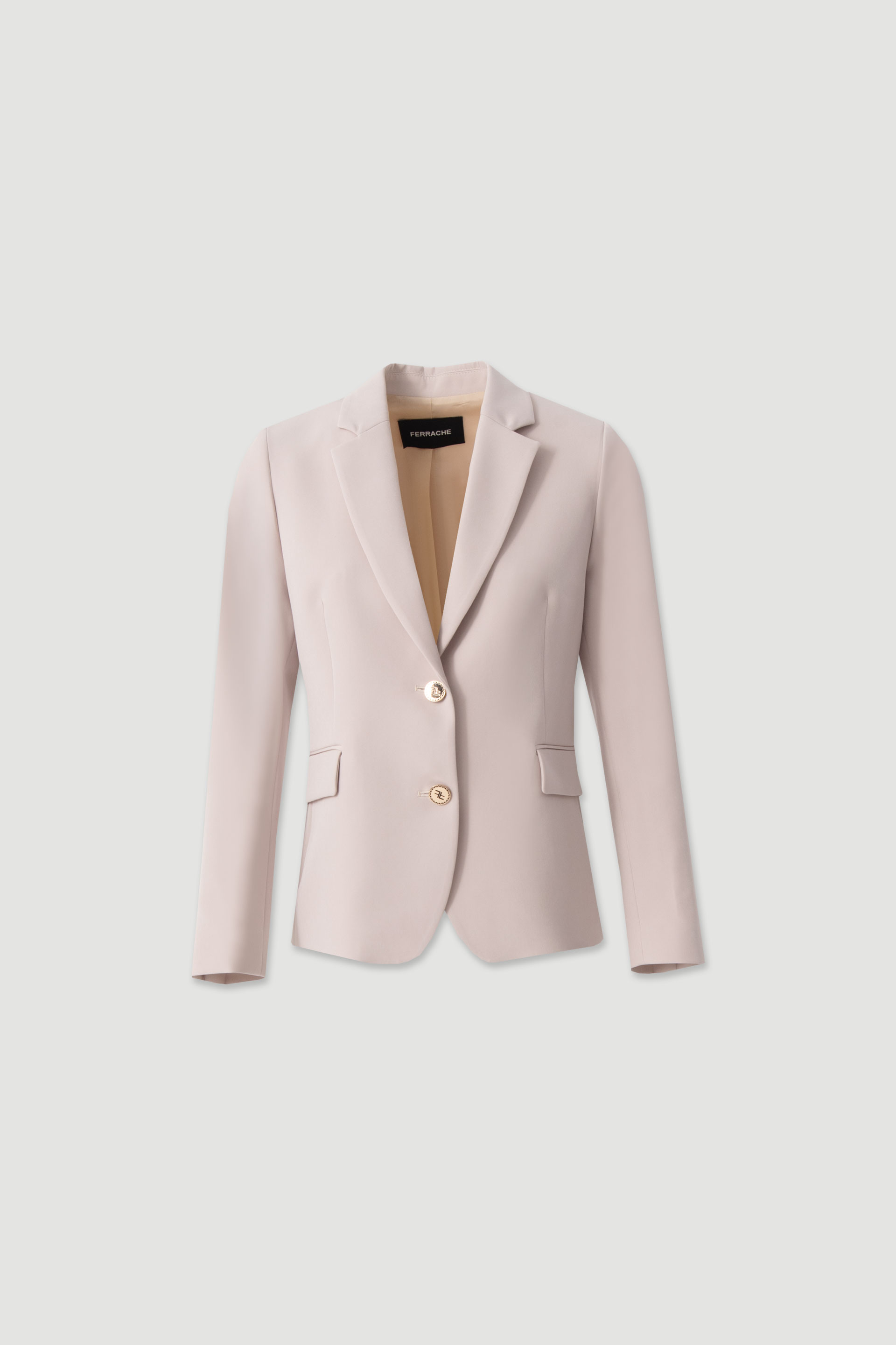 Classic fitted blazer with metallic buttons