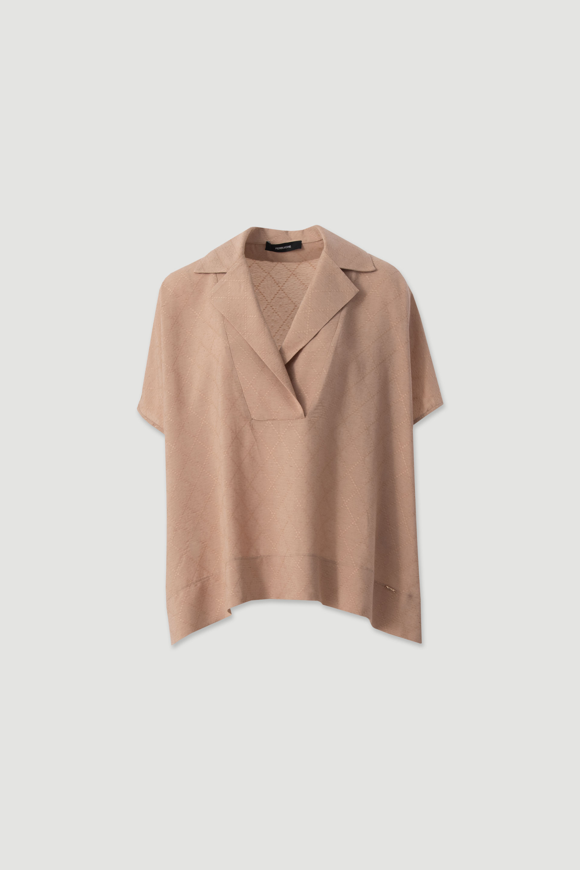 Flowing tunic with crossover neckline