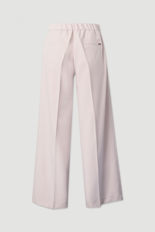 Calça clássica wide leg com cinto elástico Calça clássica wide leg com cinto elástico