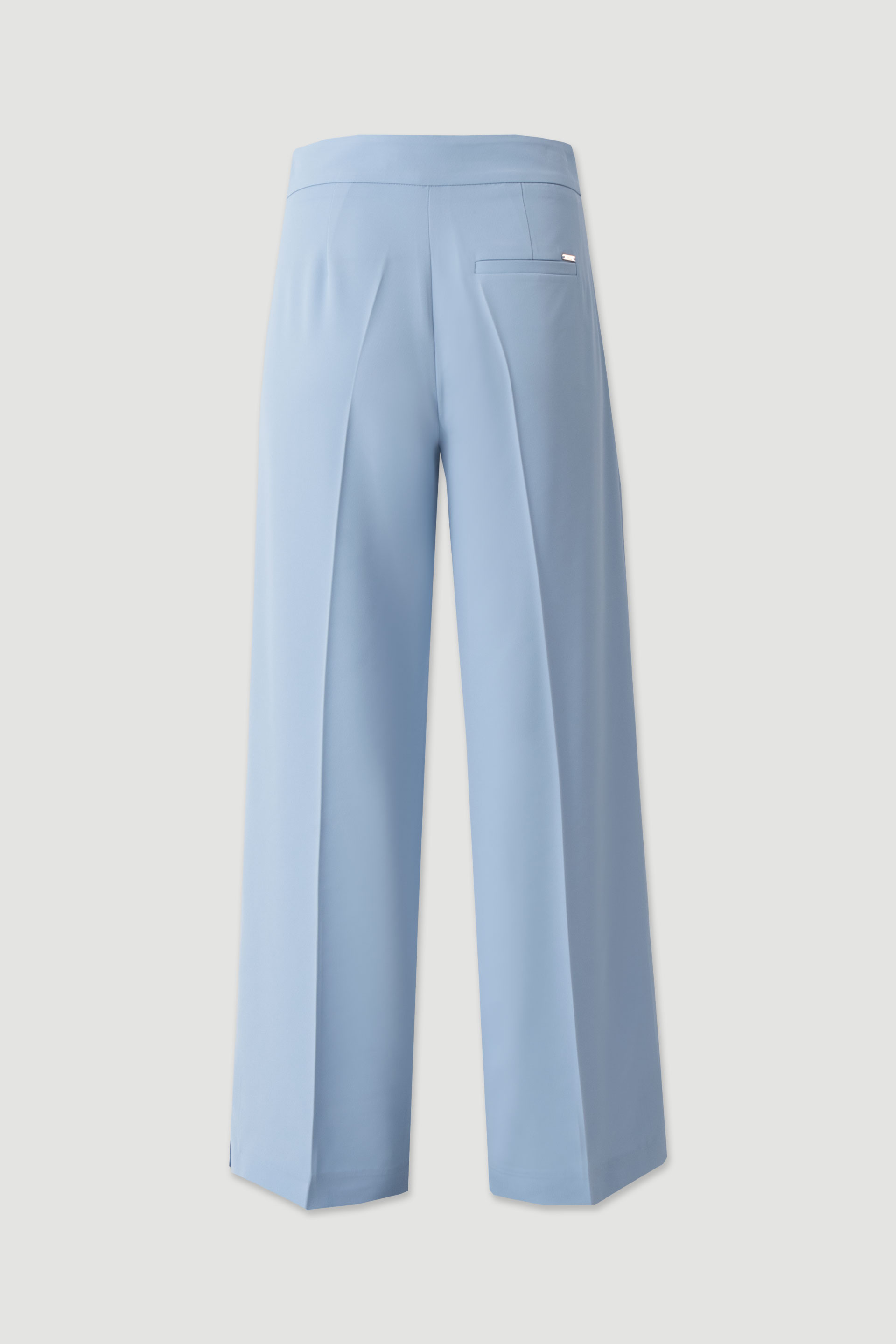 High-waisted wide-leg trousers