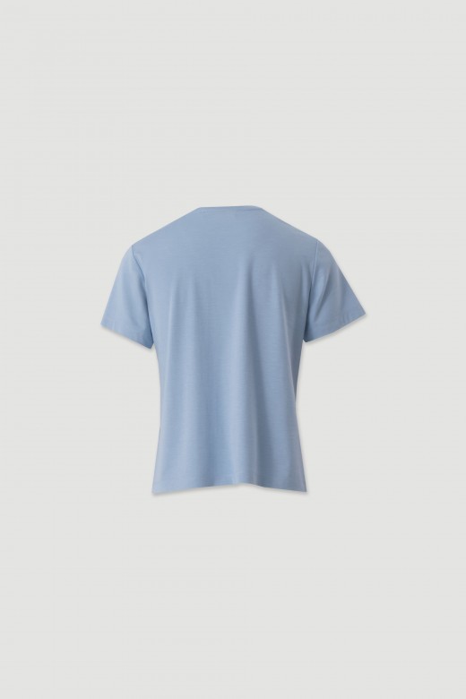 Basic t-shirt with hem detail Basic t-shirt with hem detail