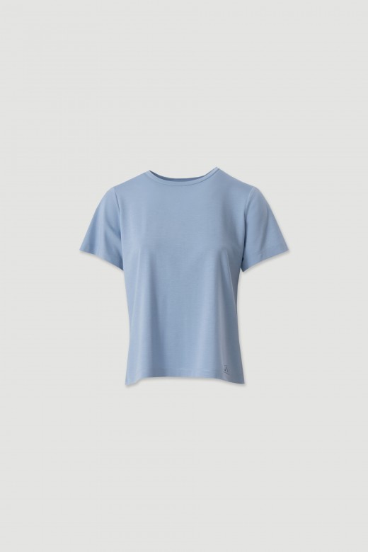 Basic t-shirt with hem detail Basic t-shirt with hem detail