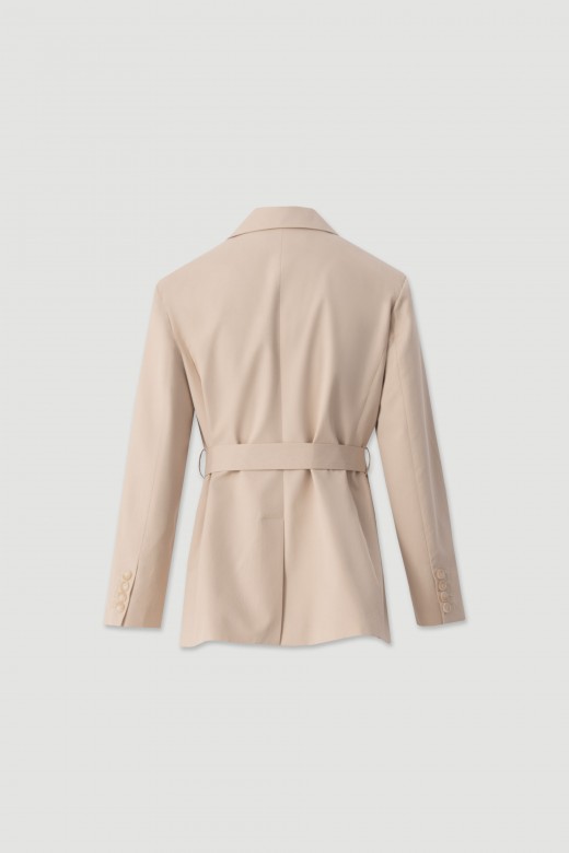 Cotton wrap blazer with belt Cotton wrap blazer with belt