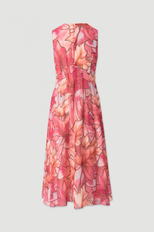 Printed pleated midi dress Printed pleated midi dress