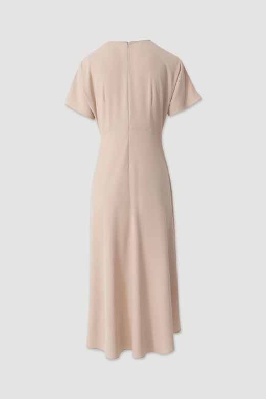 Midi wrap dress with short sleeves Midi wrap dress with short sleeves