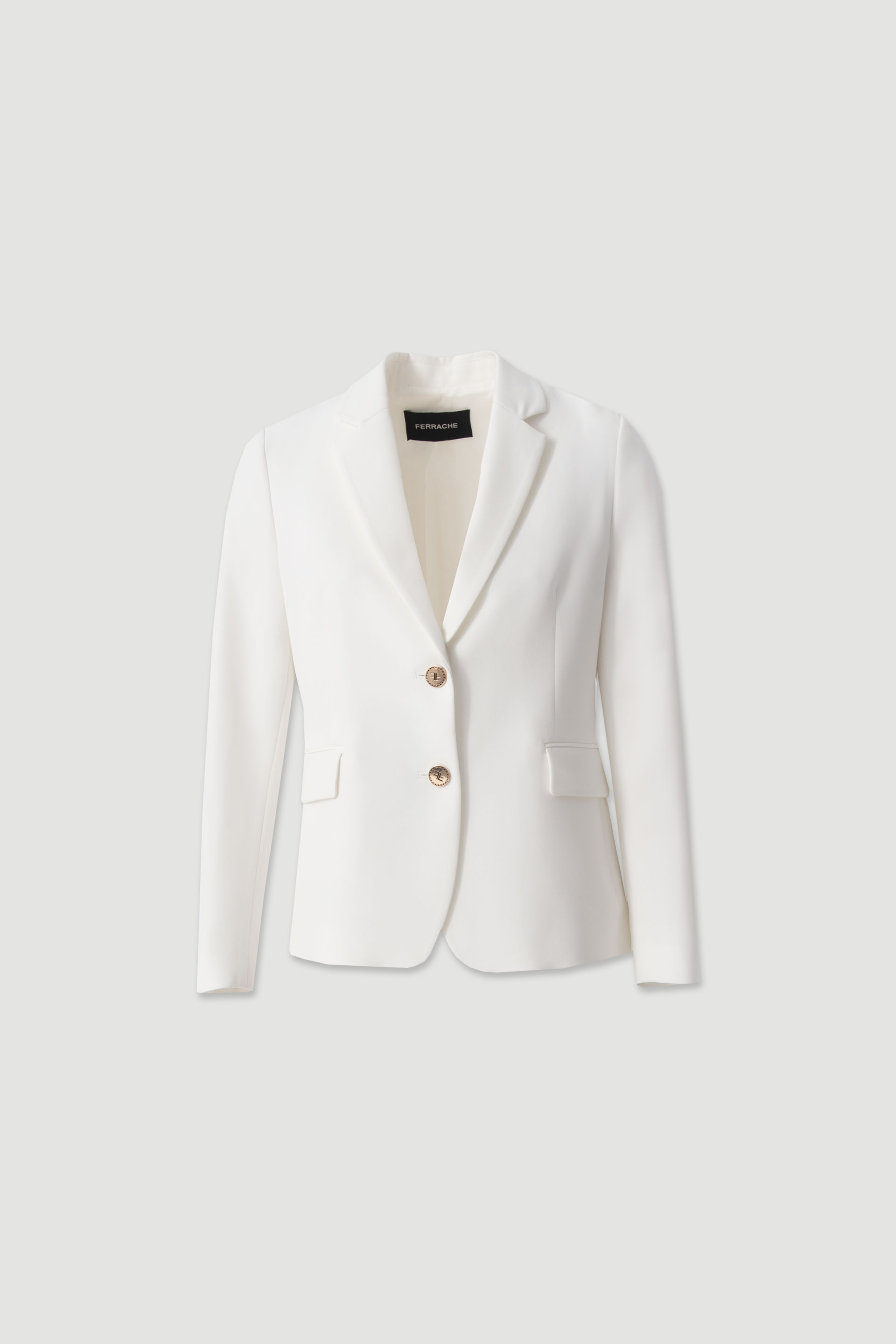 Classic fitted blazer with metallic buttons