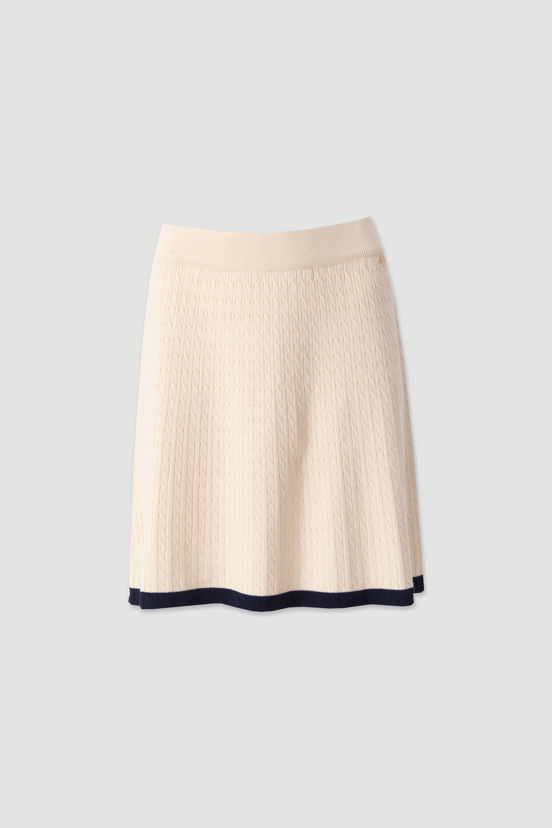 Textured knit skirt with contrast