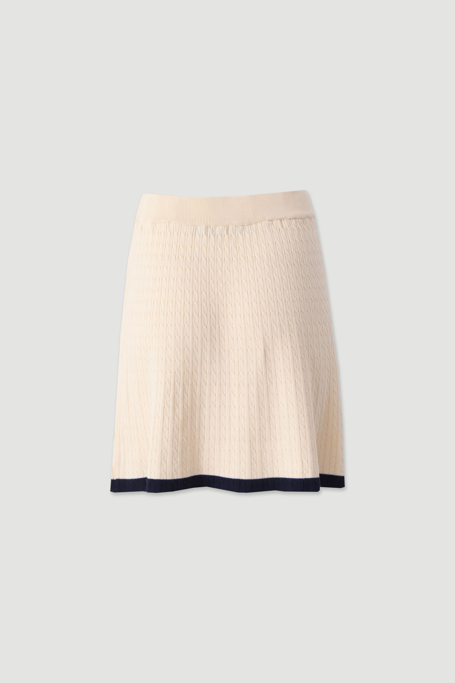 Textured knit skirt with contrast