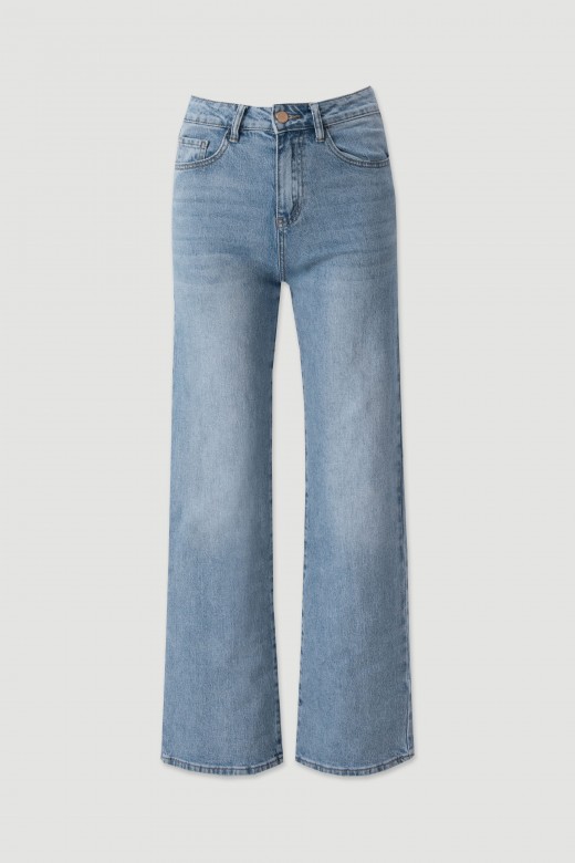 Mid-rise straight cotton jeans Mid-rise straight cotton jeans