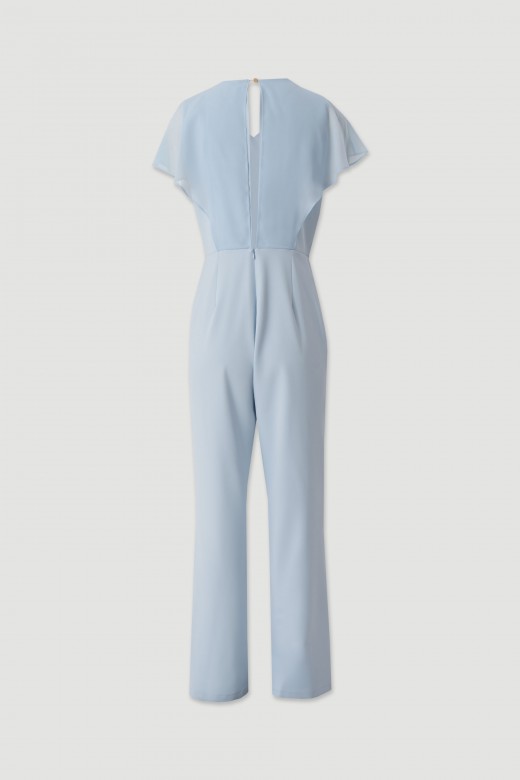 Flowy jumpsuit with wrap neckline