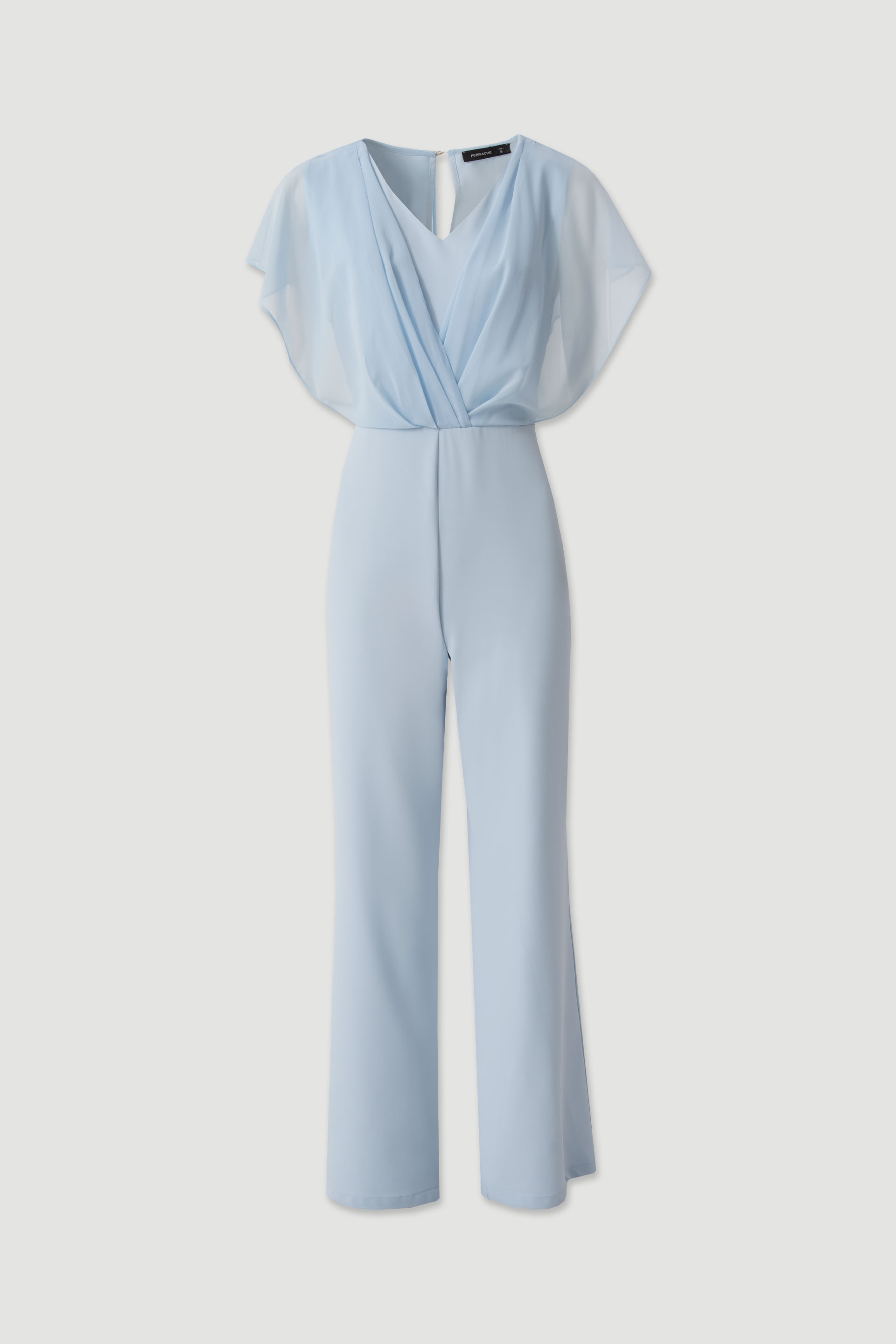 Flowy jumpsuit with wrap neckline