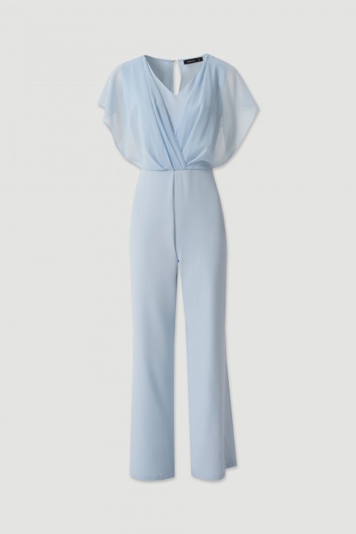 Flowy jumpsuit with wrap neckline Flowy jumpsuit with wrap neckline