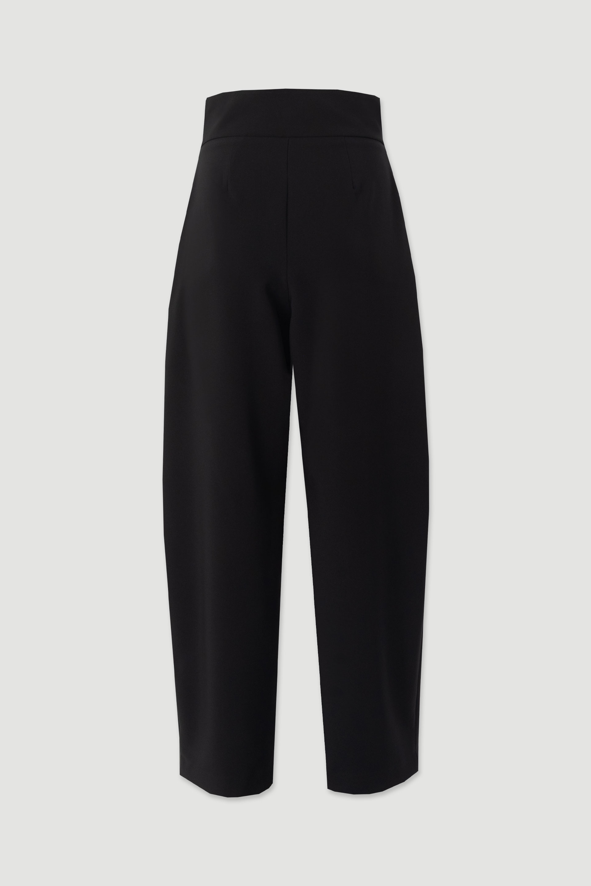 High-waisted pleated trousers