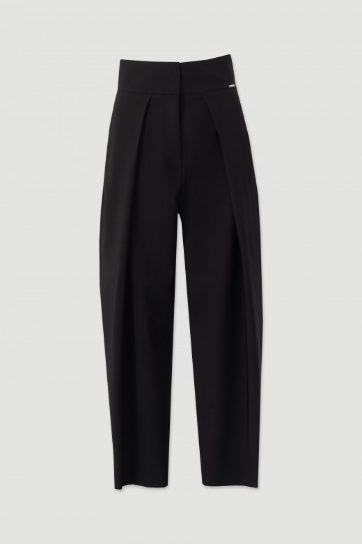 High-waisted pleated trousers High-waisted pleated trousers