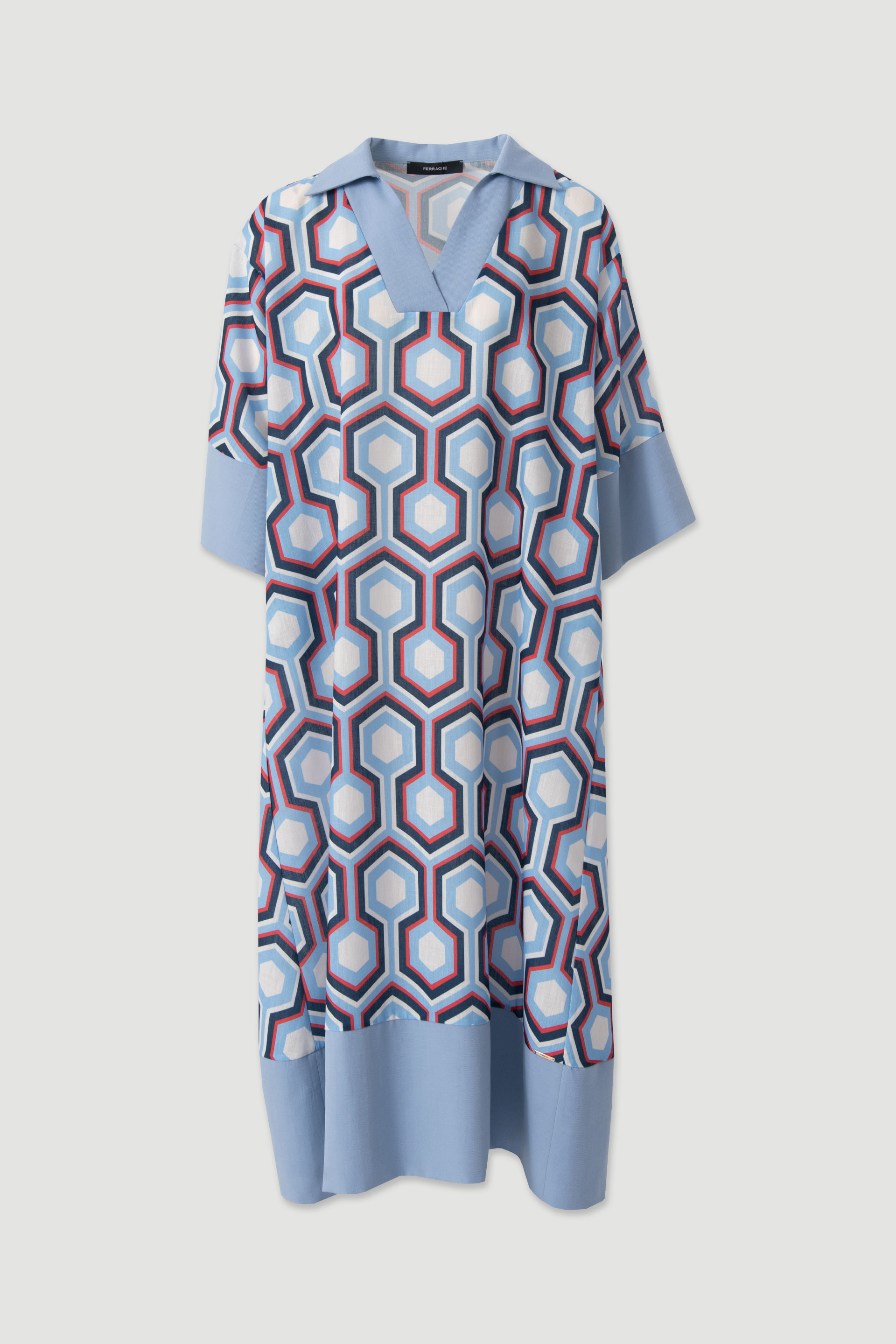 Flowing dress with geometric pattern