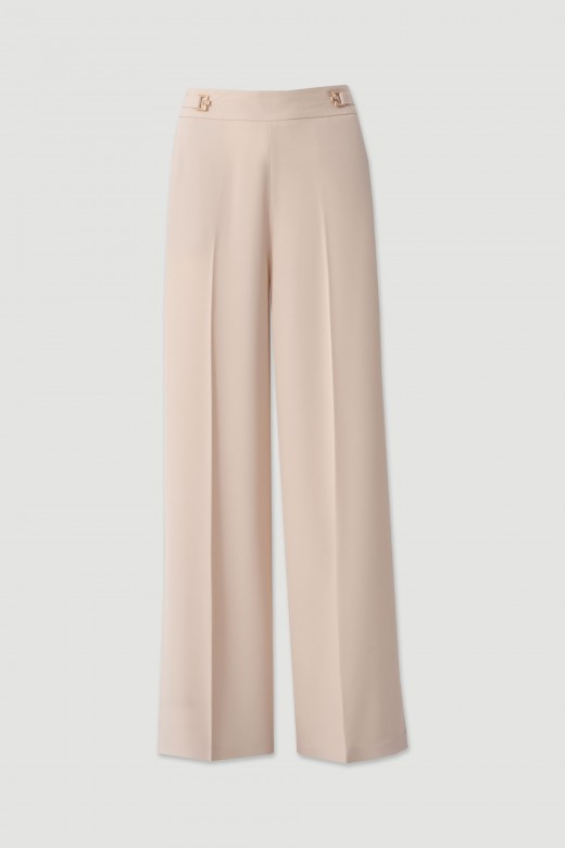 Flowing trousers with gold waist detail Flowing trousers with gold waist detail