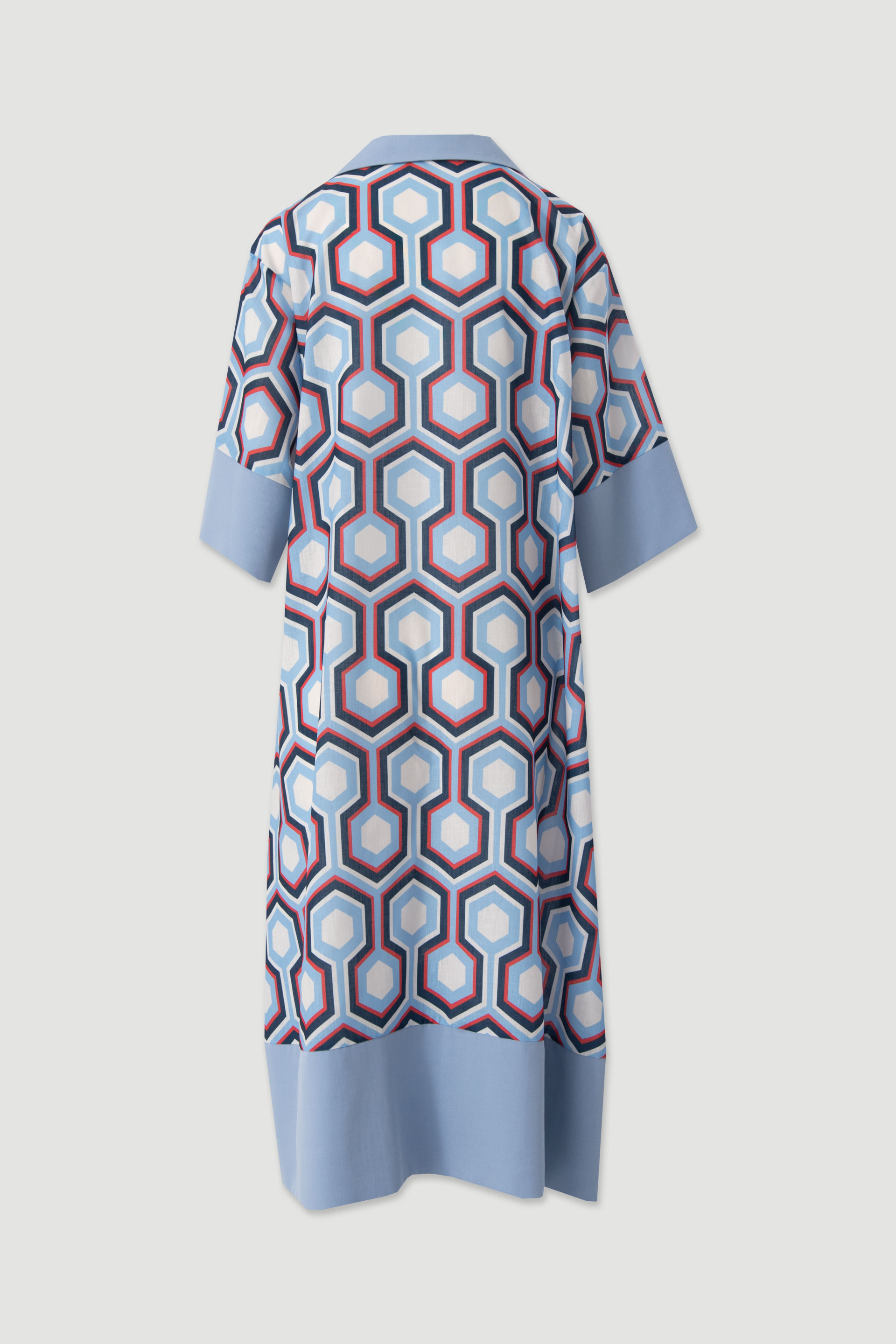 Flowing dress with geometric pattern