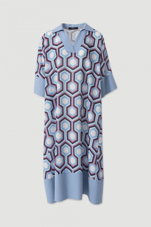 Flowing dress with geometric pattern Flowing dress with geometric pattern