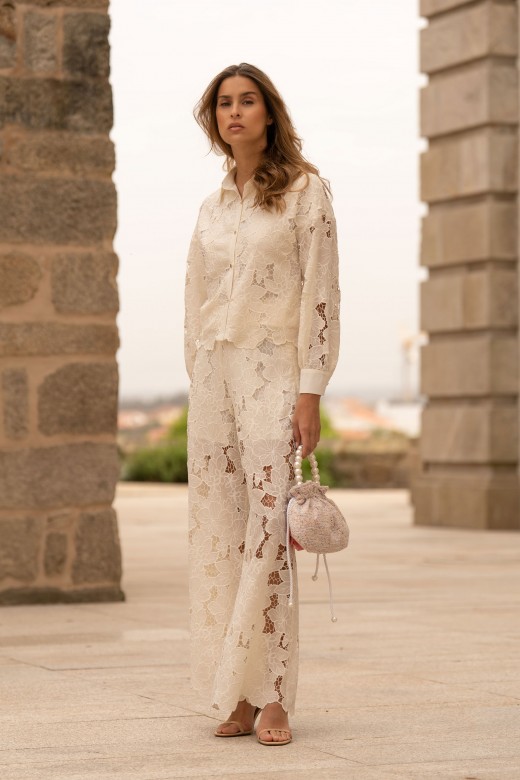 Floral lace trousers Floral lace trousers