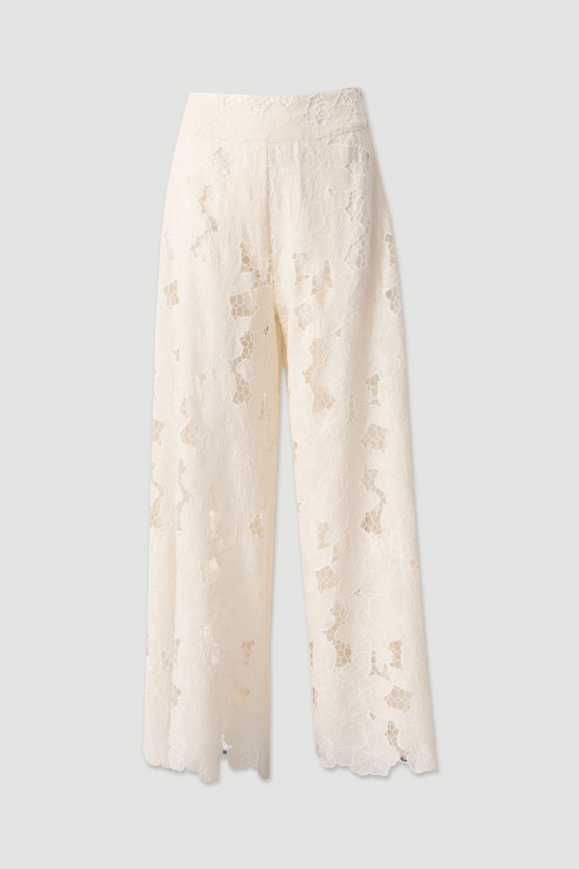 Floral lace trousers