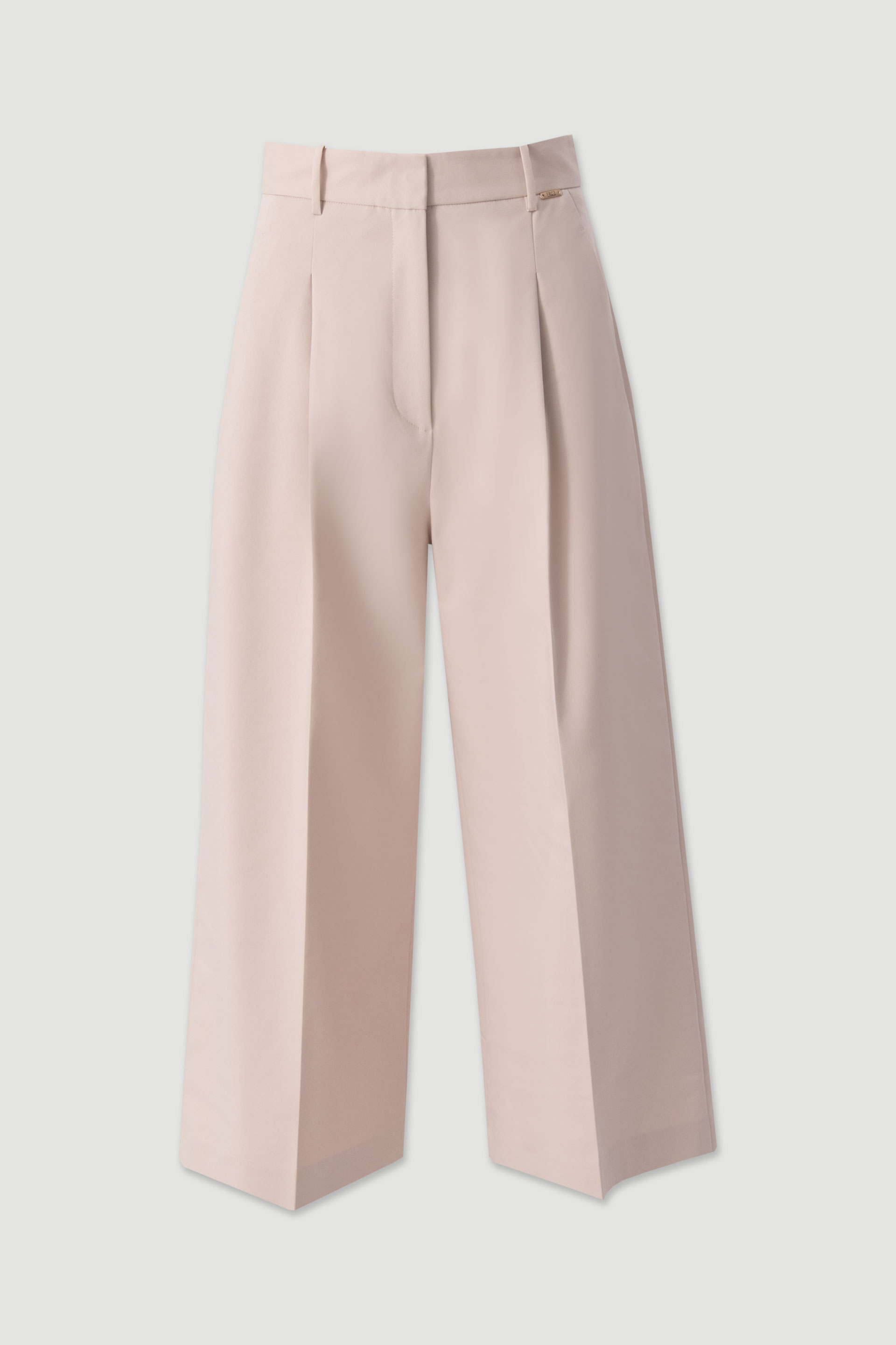 Calça culotte com prega