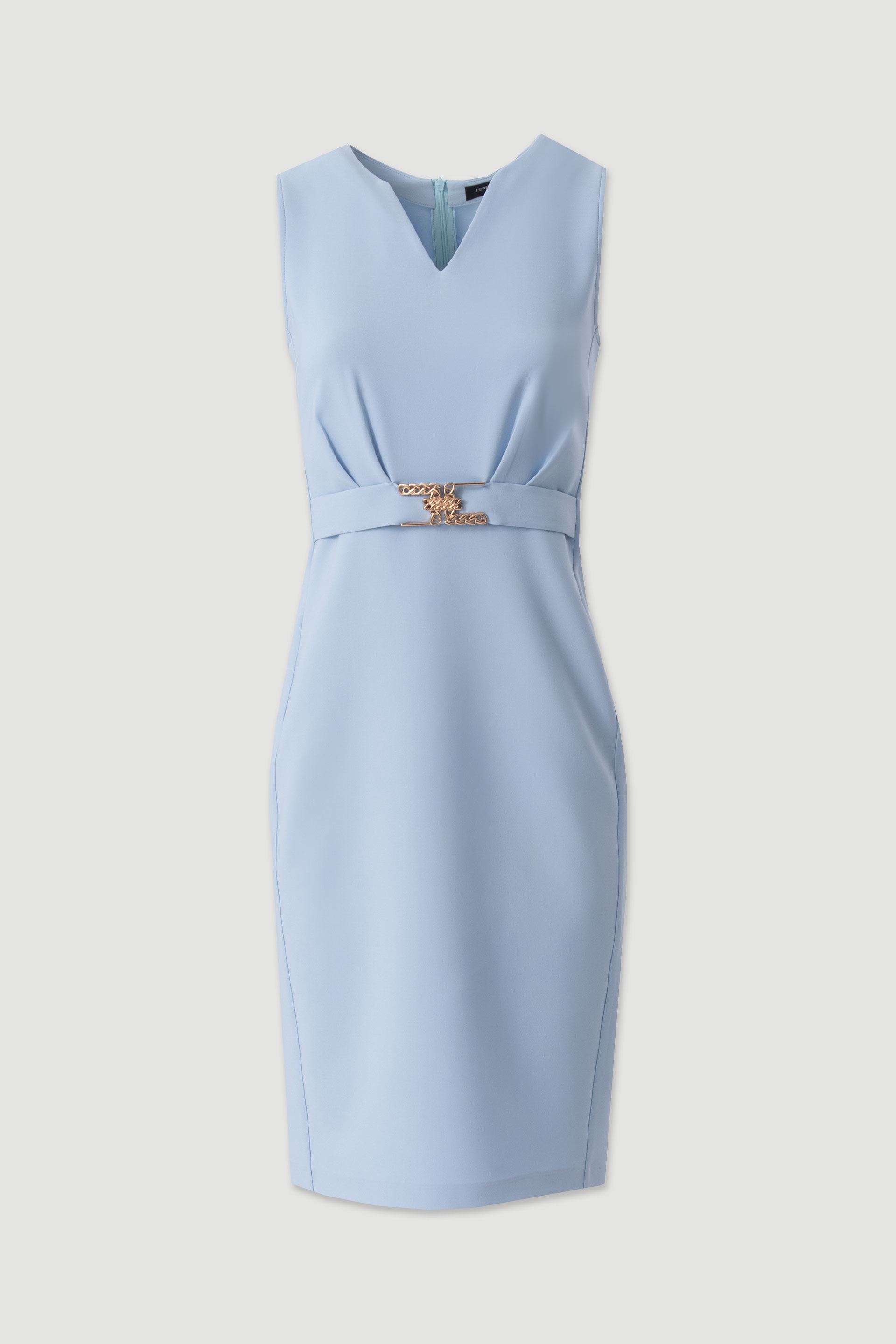 Fitted dress with gold detail