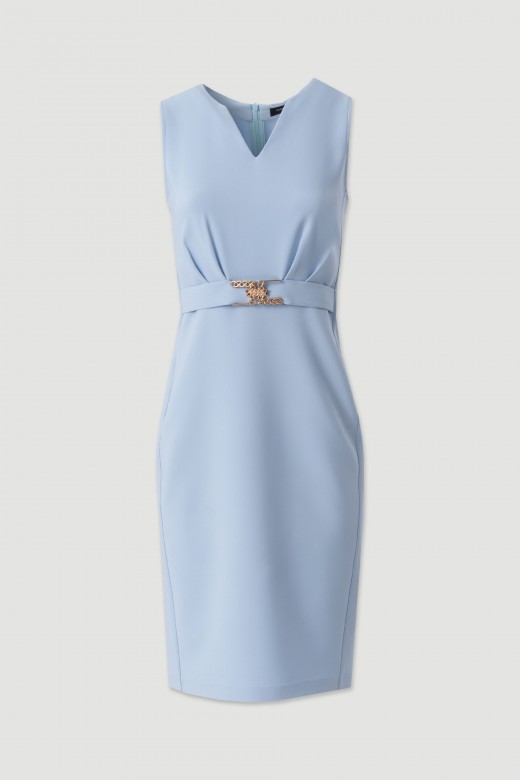 Fitted dress with gold detail Fitted dress with gold detail