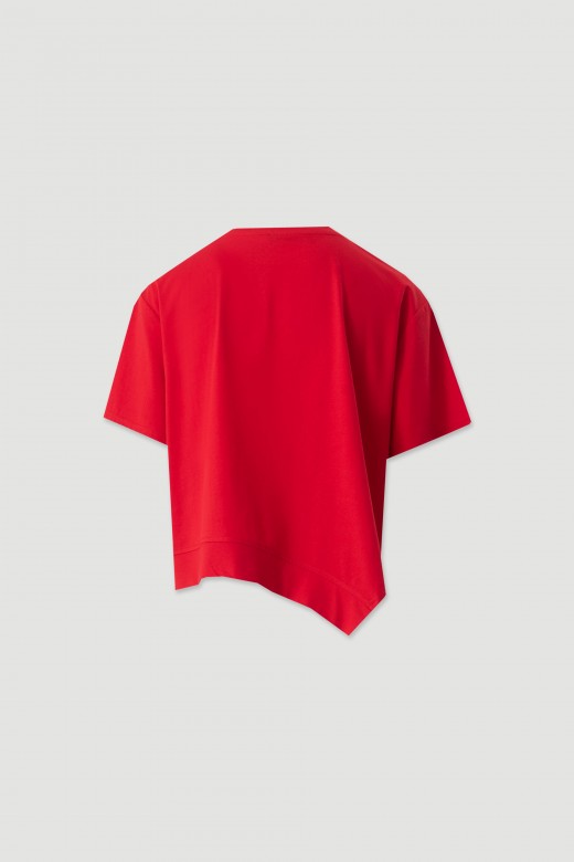 T-shirt with asymmetrical zip T-shirt with asymmetrical zip