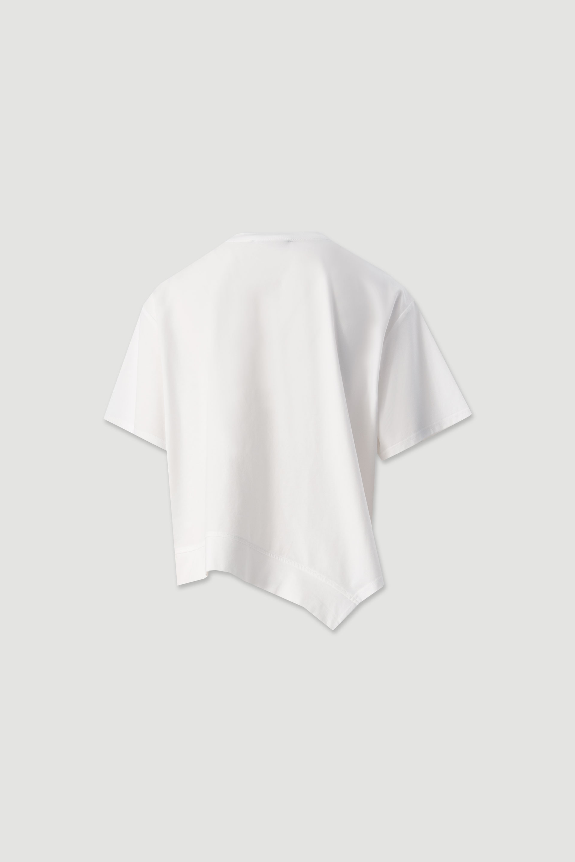 T-shirt with asymmetrical zip