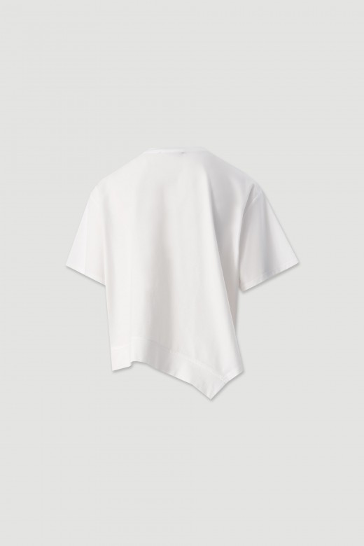 T-shirt with asymmetrical zip T-shirt with asymmetrical zip