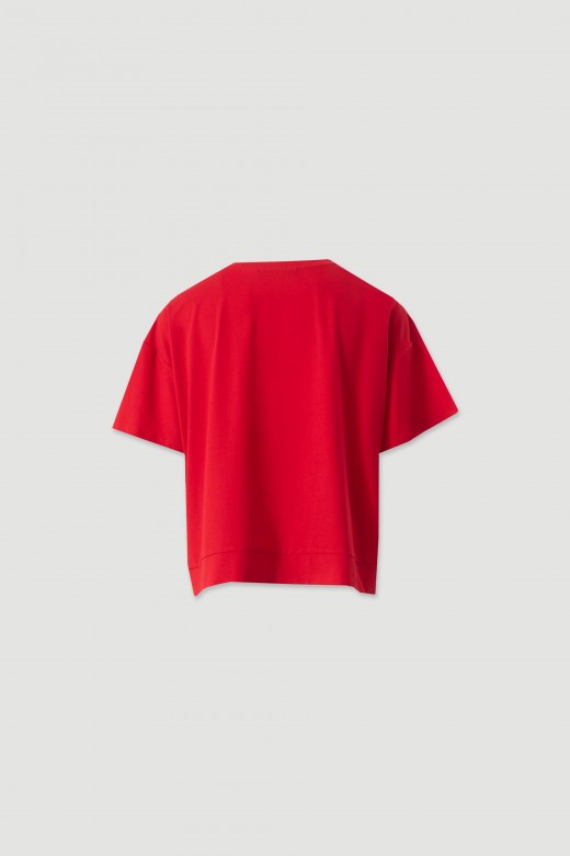 T-shirt with pleated detail T-shirt with pleated detail