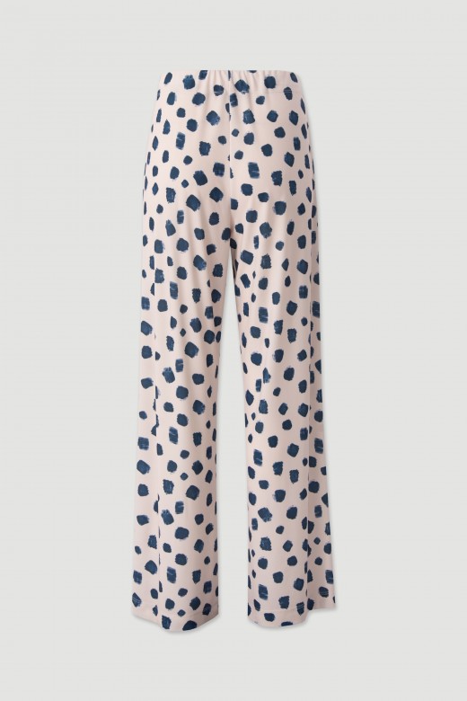 Printed knit wide-leg trousers Printed knit wide-leg trousers