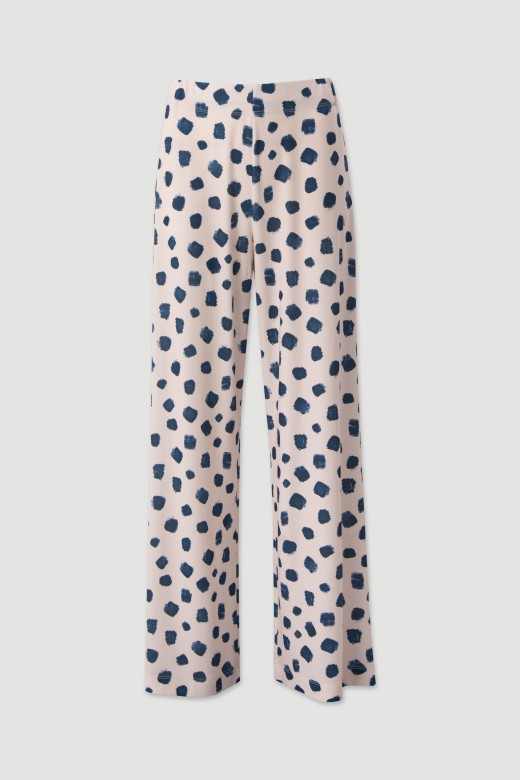 Printed knit wide-leg trousers Printed knit wide-leg trousers