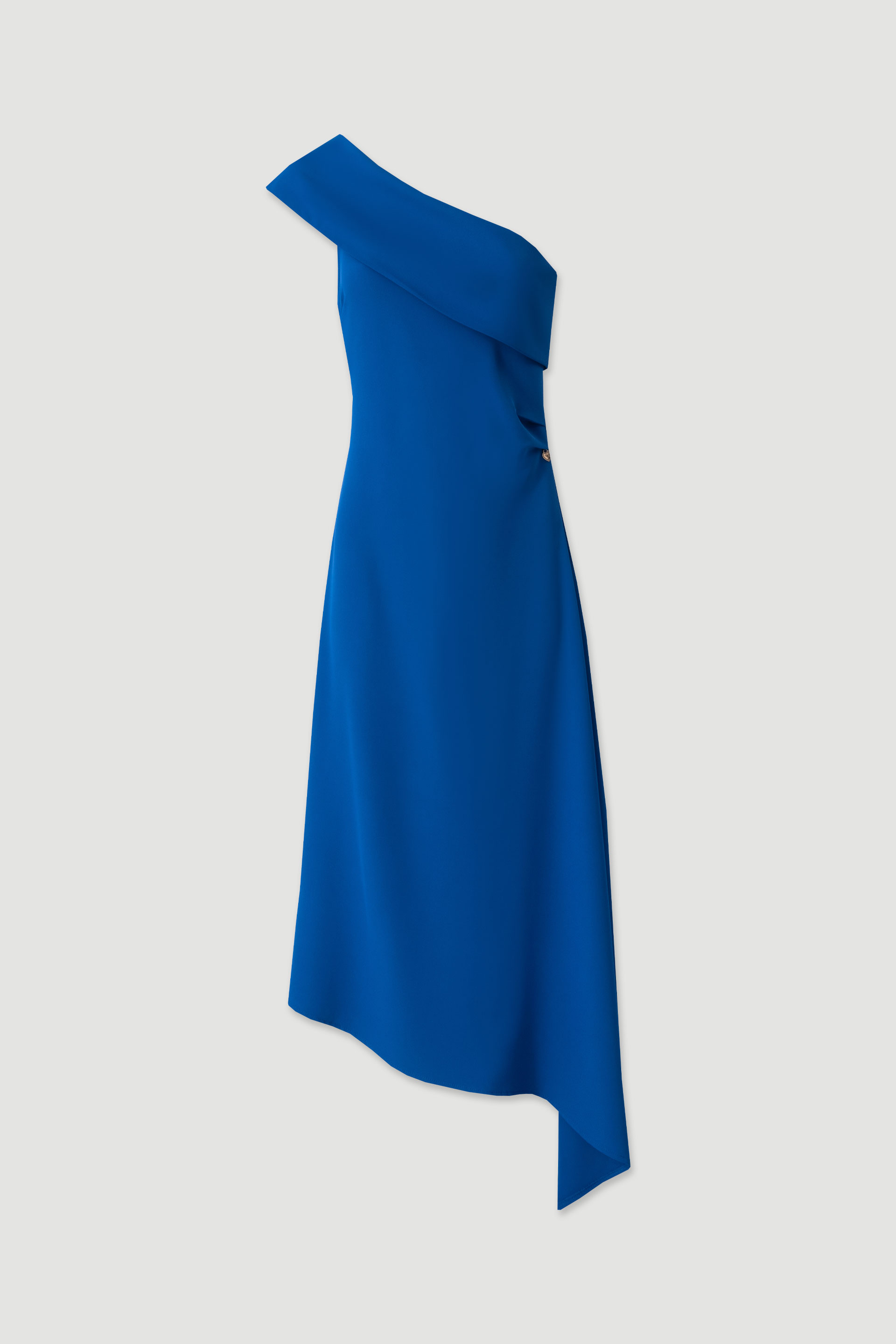 One-shoulder asymmetrical midi dress