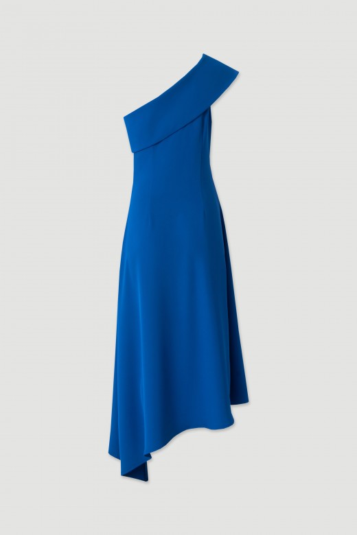 One-shoulder asymmetrical midi dress One-shoulder asymmetrical midi dress