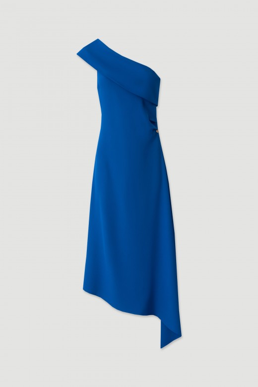 One-shoulder asymmetrical midi dress One-shoulder asymmetrical midi dress