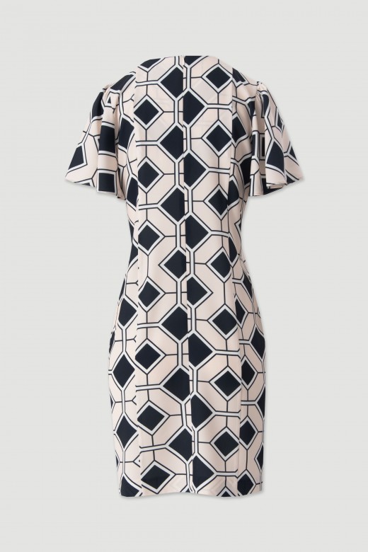 Fitted dress with geometric pattern Fitted dress with geometric pattern