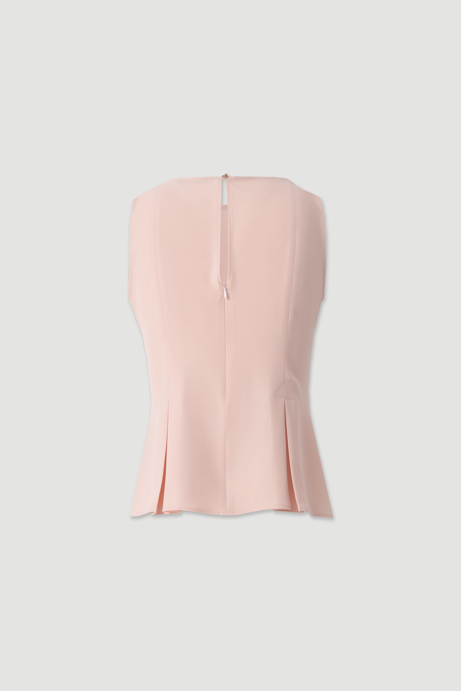 Sleeveless flowing top with side slits