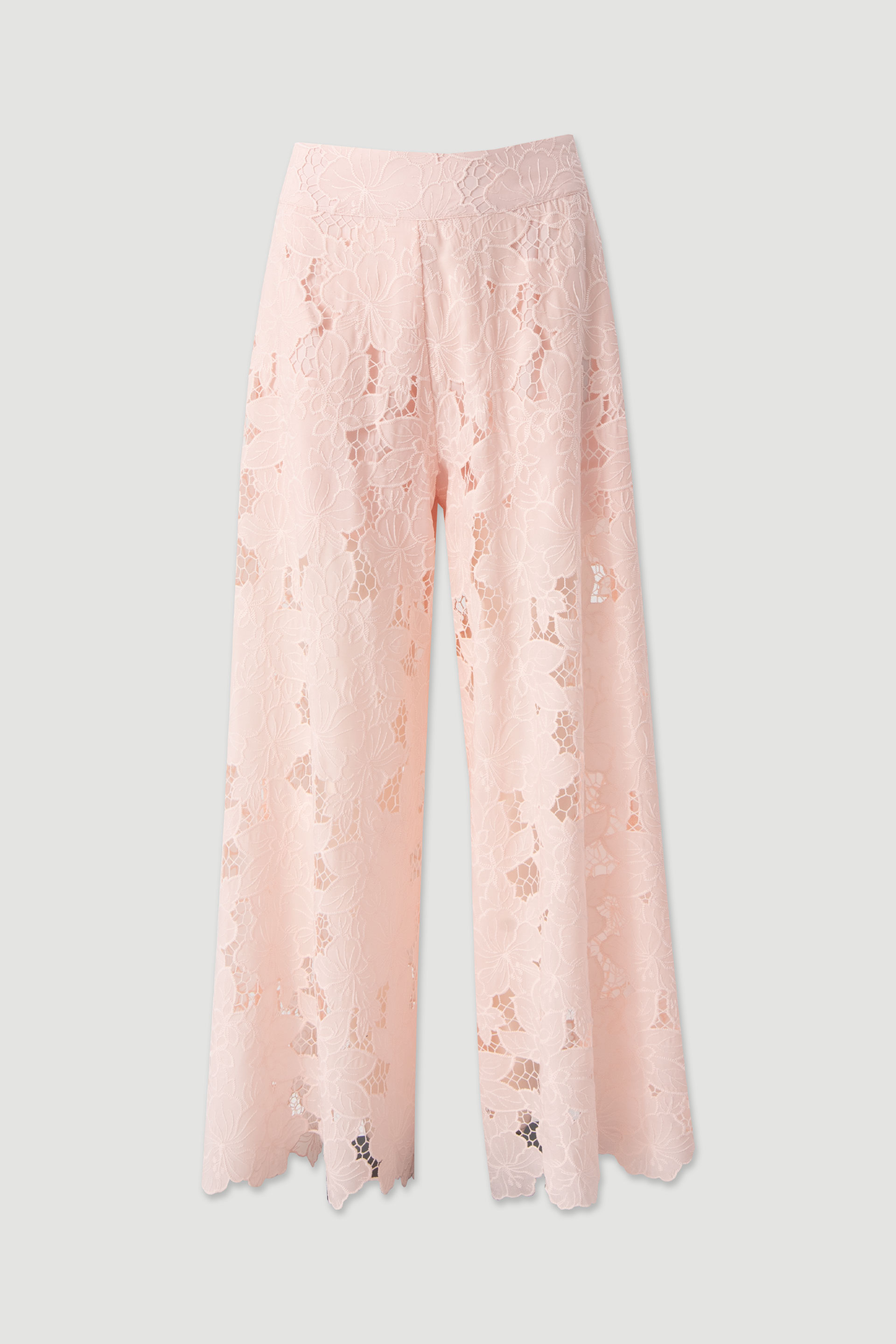 Floral lace trousers
