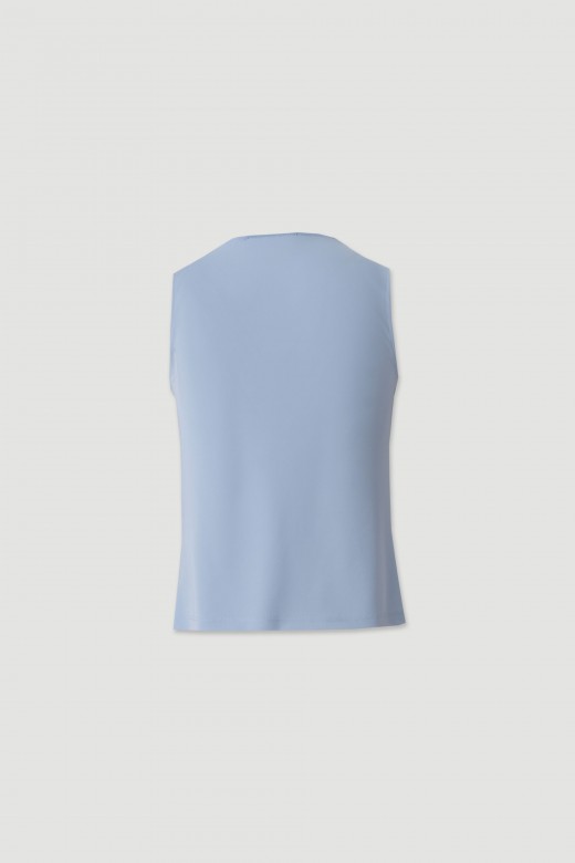 Top with draped neckline Top with draped neckline
