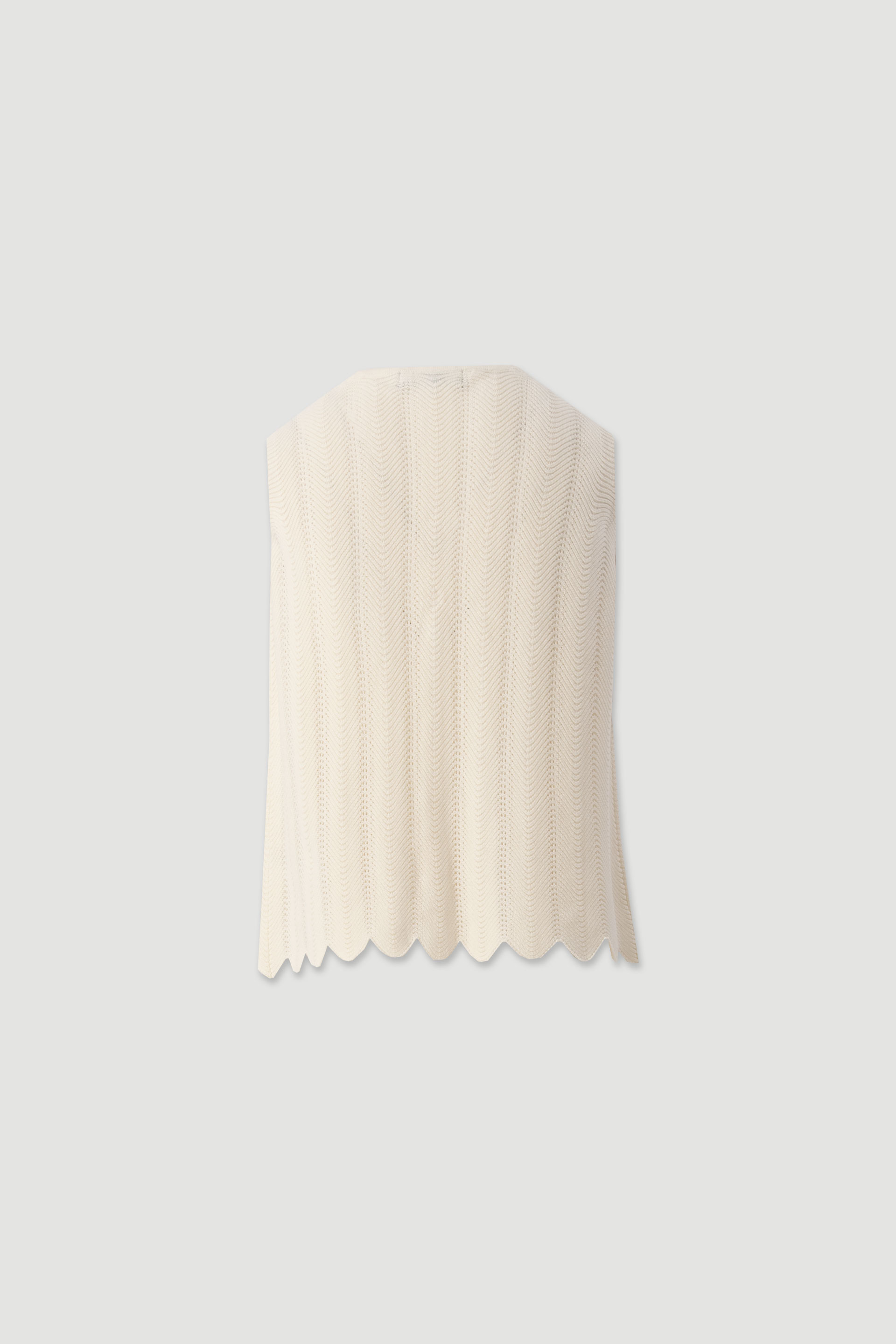 Textured cotton knit vest