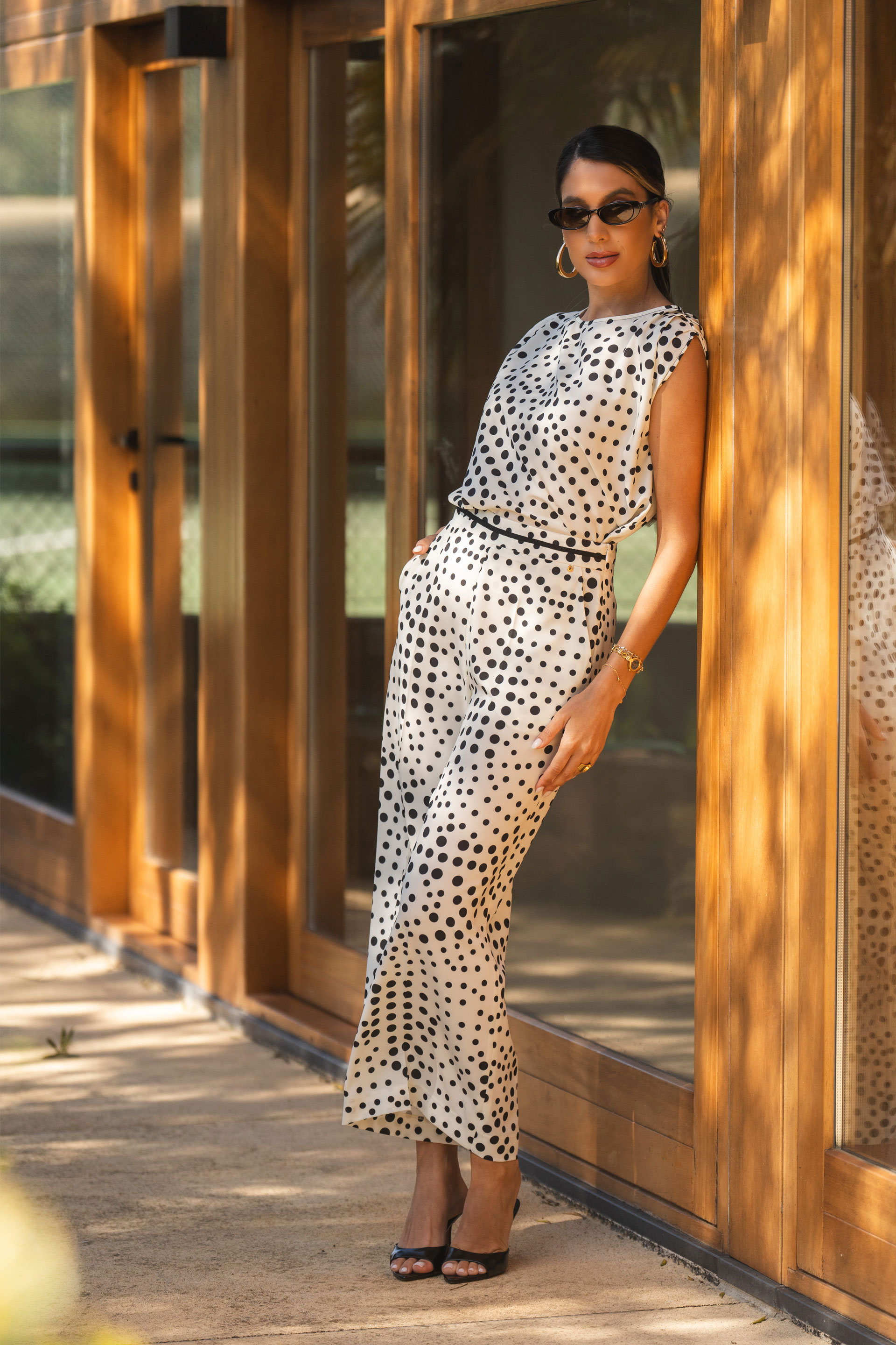 Printed culotte trousers