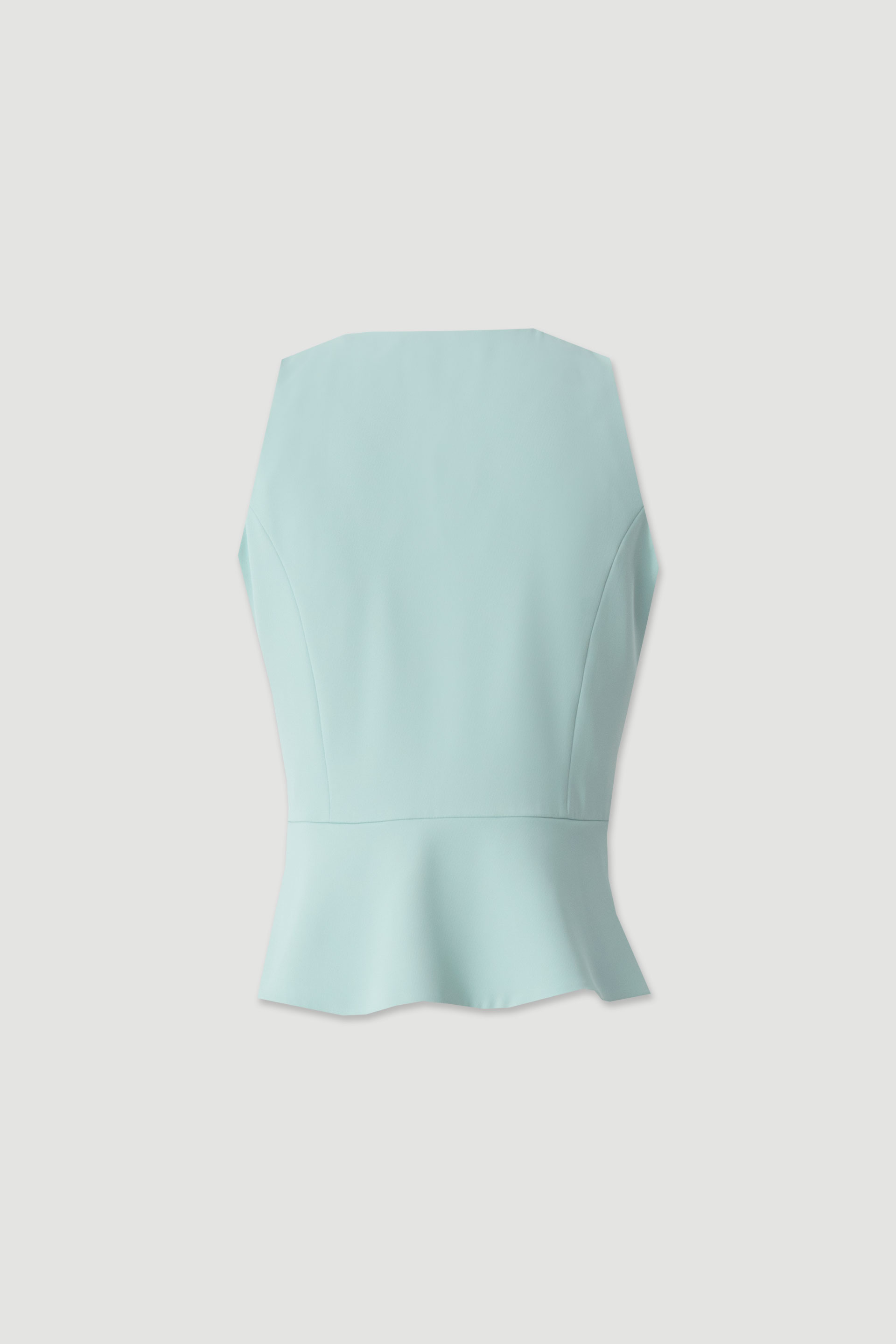 Structured vest with buttons and peplum effect