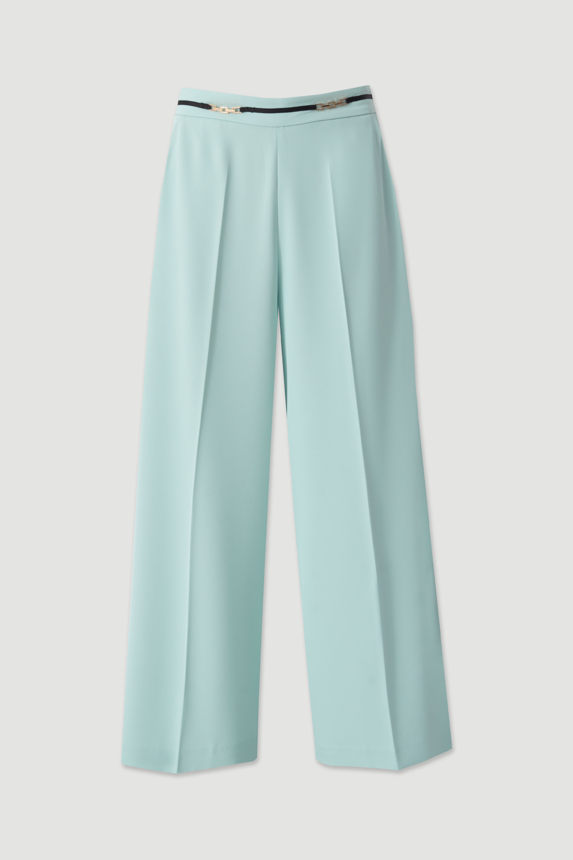 Fluid culotte trousers with metallic detail