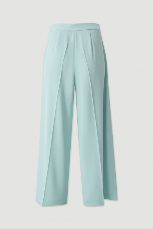 Fluid culotte trousers with metallic detail Fluid culotte trousers with metallic detail