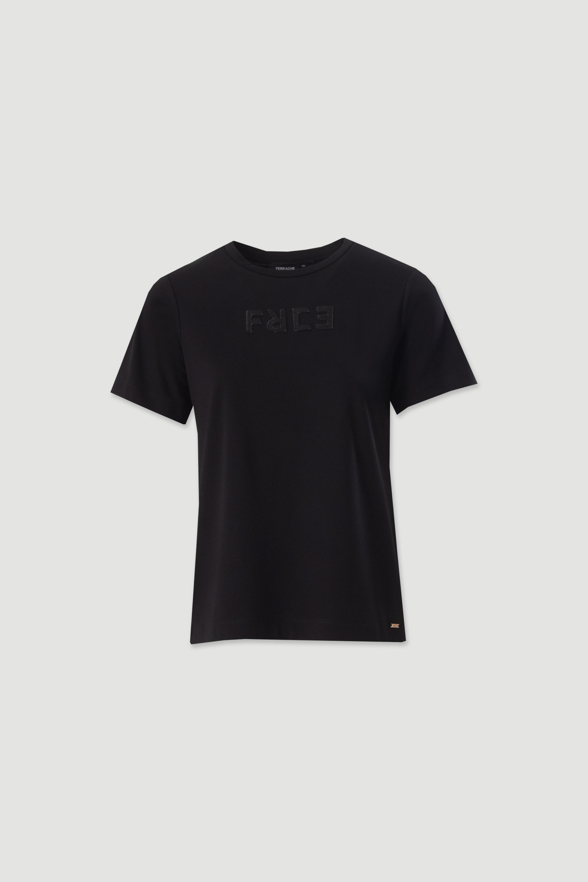 T-shirt with embroidered logo